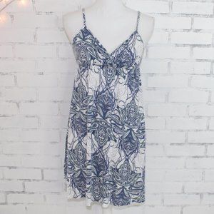 Banana Republic White and Blue Dress